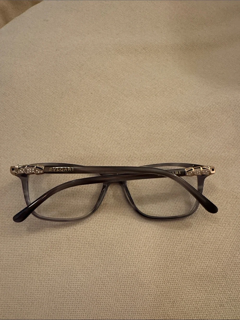 Bulgari Gray Gradient Cat-Eye Optical Glasses